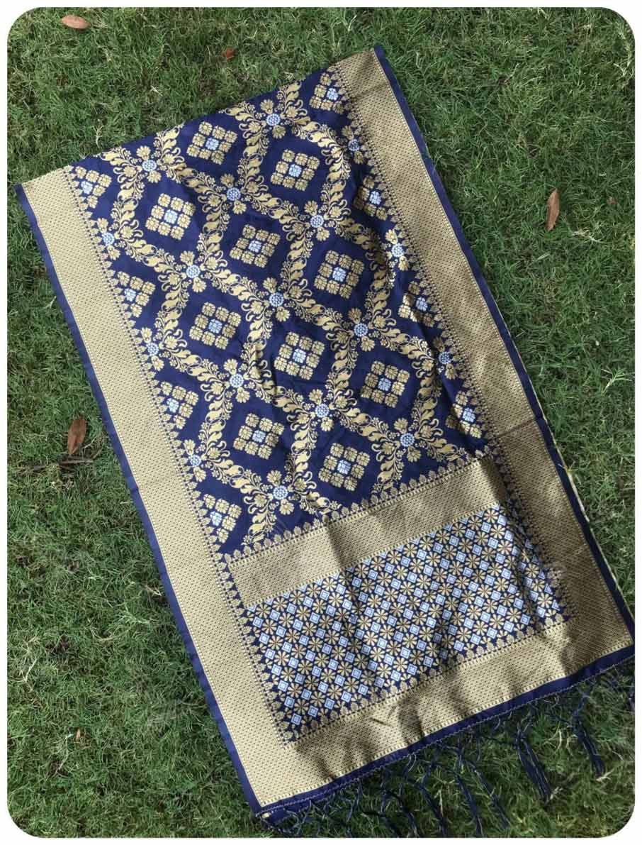 Golden Silver Thread Silk Dupatta Leading Supplier Golden Silver Thread Silk Dupatta Leading Supplier